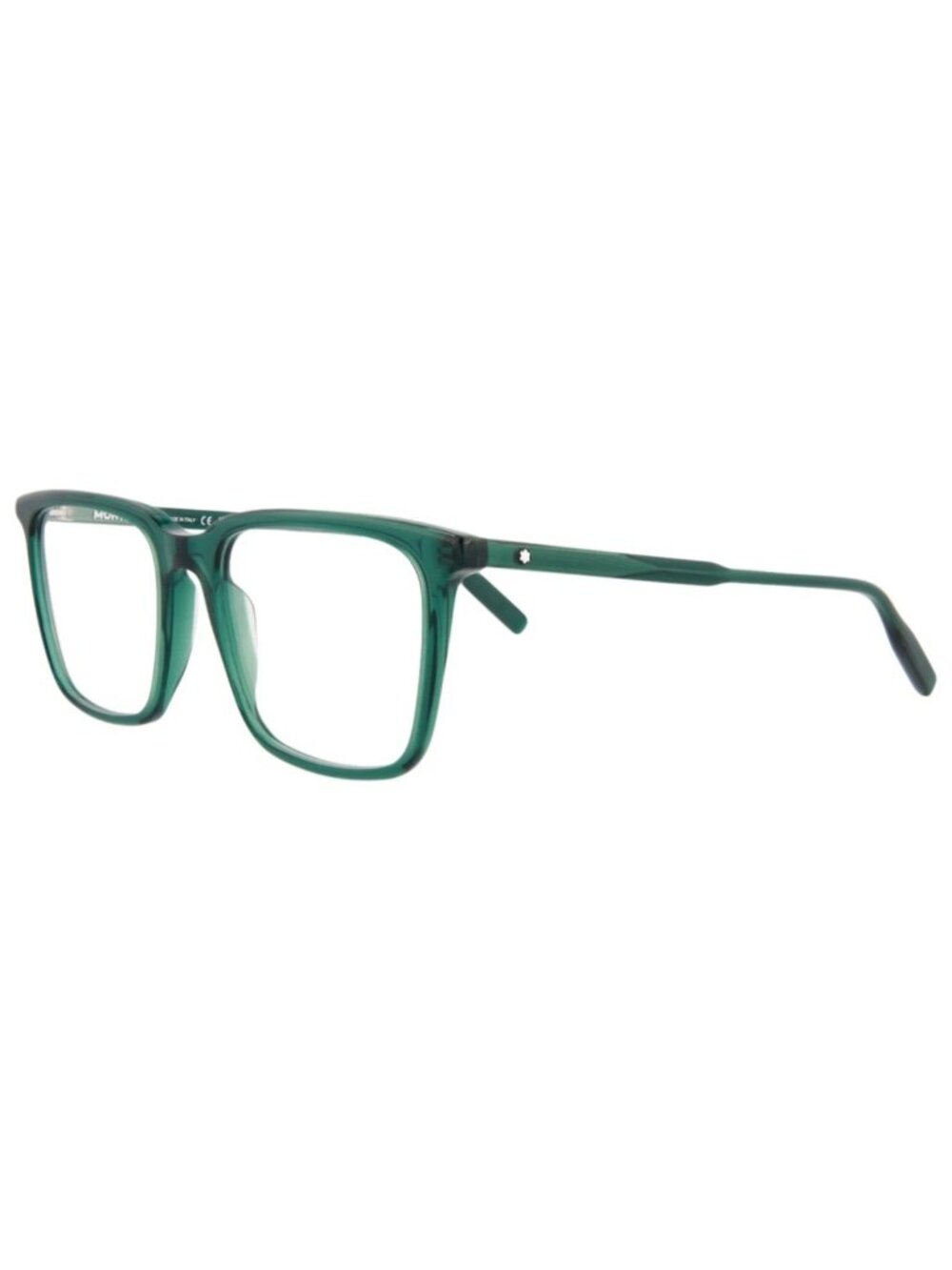 New Montblanc Women's Eyeglasses Square Rectangle Acetate Frame Mens Green Green